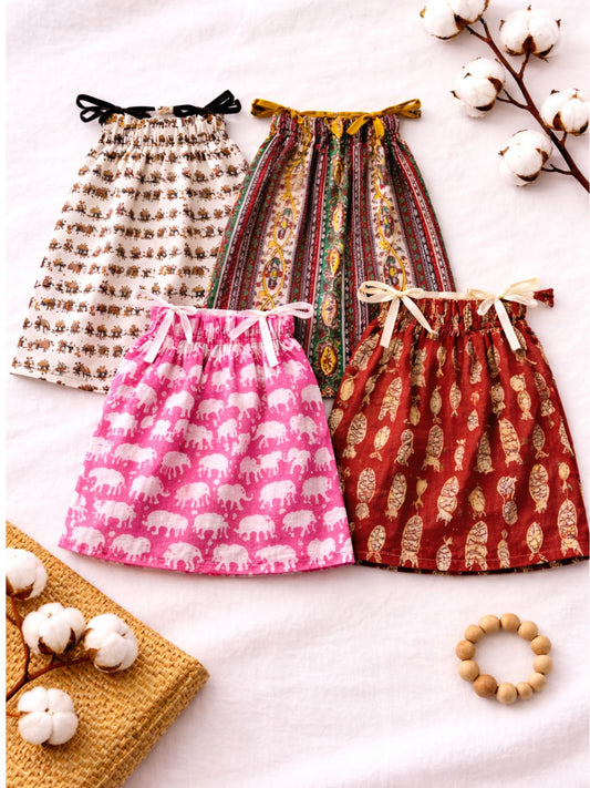 Girls Frock Jhabla Set - Classic Mix (Pack of 4)