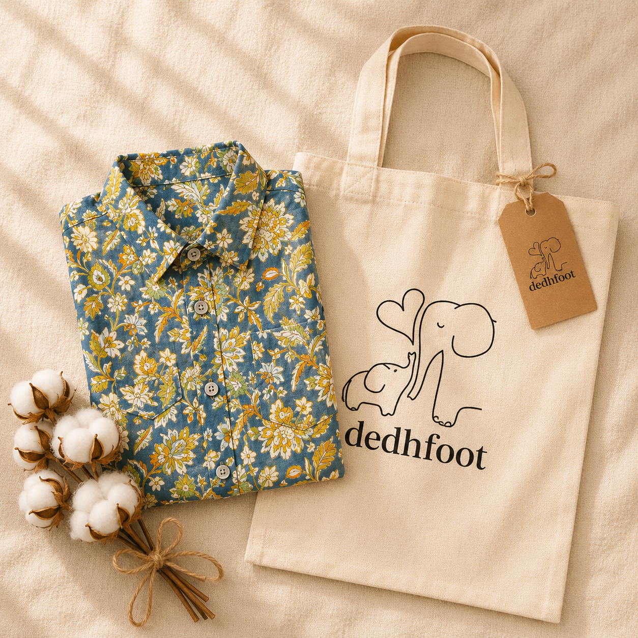 Boys Cotton Shirt – Indigo Kalamkari