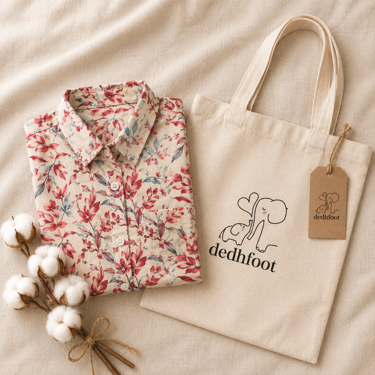 Boys Cotton Shirt – Rose Floral